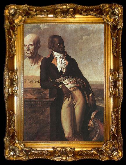 framed  Anne-Louis Girodet de Roussy-Trioson Portrait of Jean-Baptiste Belley, ta009-2